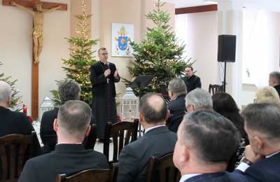 Spotkanie świąteczne z  przedstawicielami władz samorządowych z terenu diecezji kaliskiej