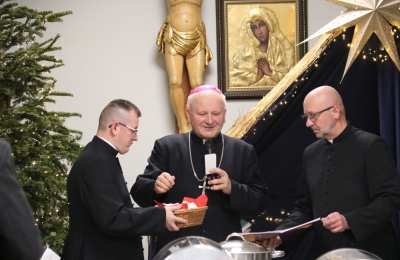 Spotkanie opłatkowe pielgrzymów grup rowerowych z diecezji kaliskiej